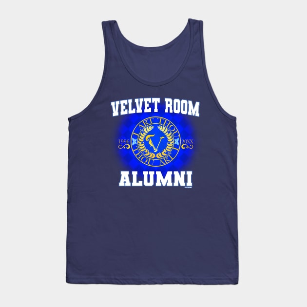 Checkered Velvet Room Alumni - Persona Varisty Tank Top by Chyanime